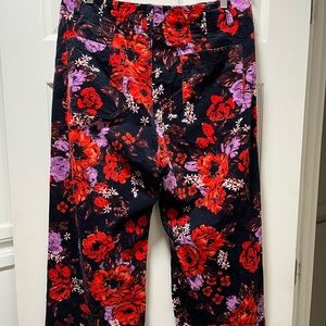 Maeve Anthropologie Velvet Corduroy Wide Legged Cropped Pants